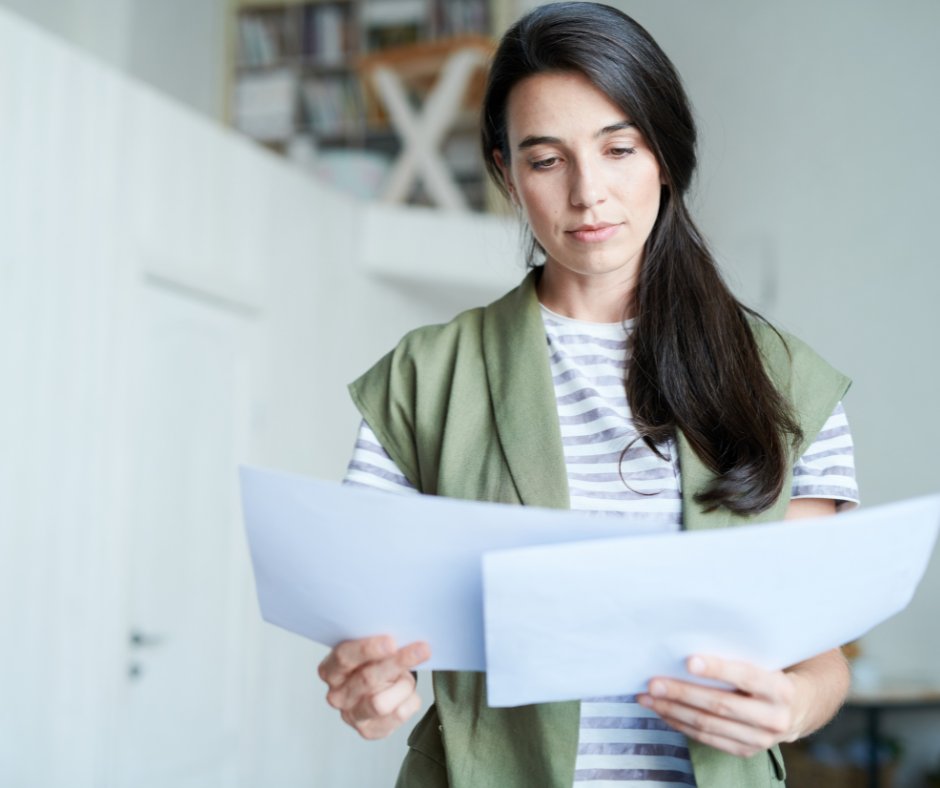 an executor reviewing documents